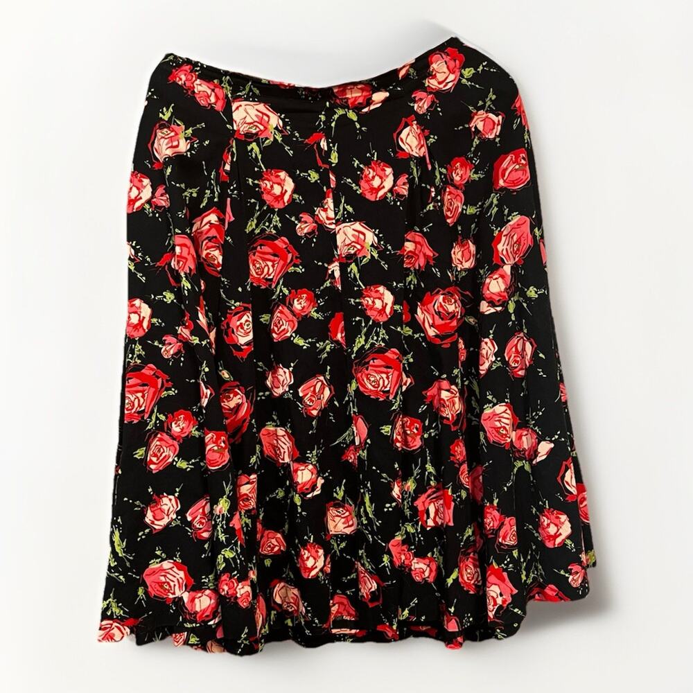 Vintage Rose Floral Full Skirt Possibly Upcycled